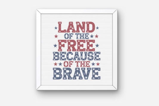Land of the Free cross stitch pattern