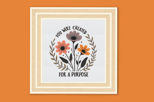 Created with Purpose cross stitch pattern