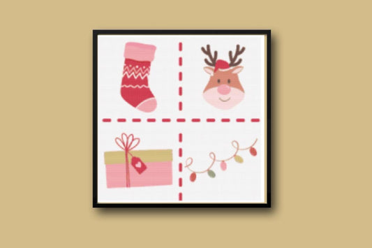 Christmas stocking Sampler Cross stitch pattern