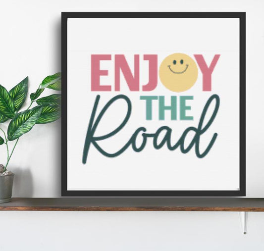 Enjoy the road travel cross stitch pattern