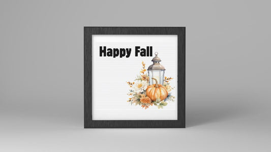 Happy Fall Lantern cross stitch pattern