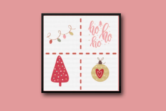 Christmas ho ho ho Sampler Cross stitch pattern