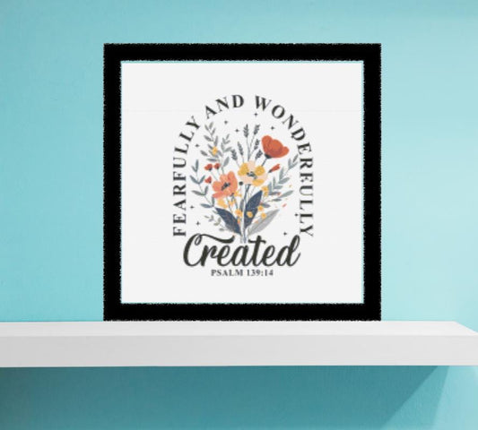 Scripture Fearfully and Wonderfully made cross stitch pattern