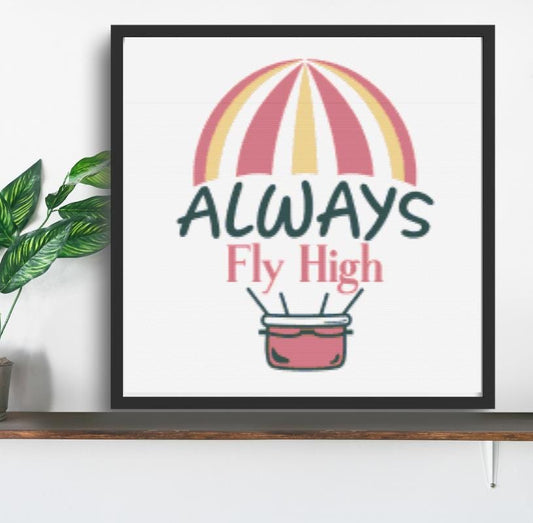 Always fly high travel cross stitch pattern