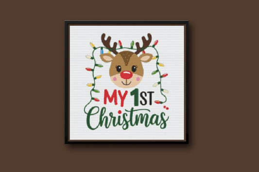 1st Christmas  Cross stitch pattern