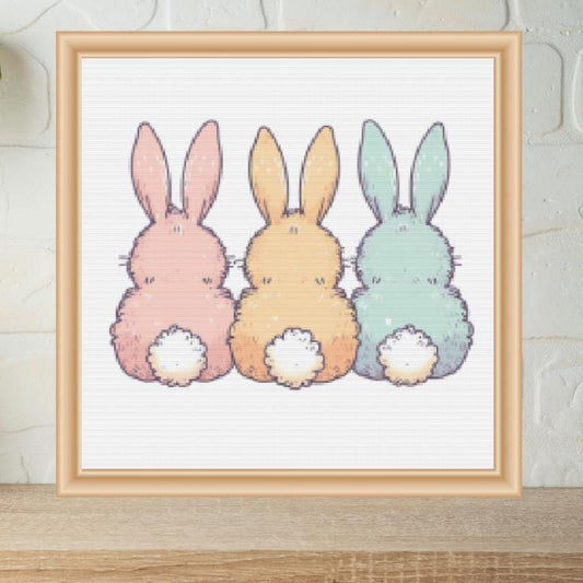 Easter bunnies Cross stitch pattern
