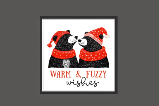 Christmas bear cross stitch pattern