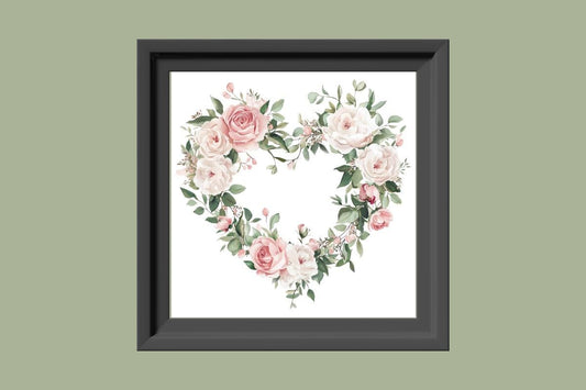 Rose  wreath Cross stitch pattern