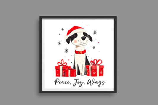 Christmas dog cross stitch pattern