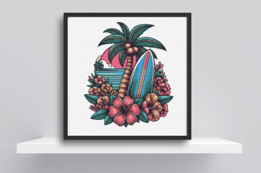 Palm Tree cross stitch pattern