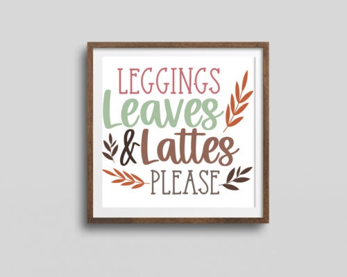 Leggings and Latte Cross stitch Fall Pattern