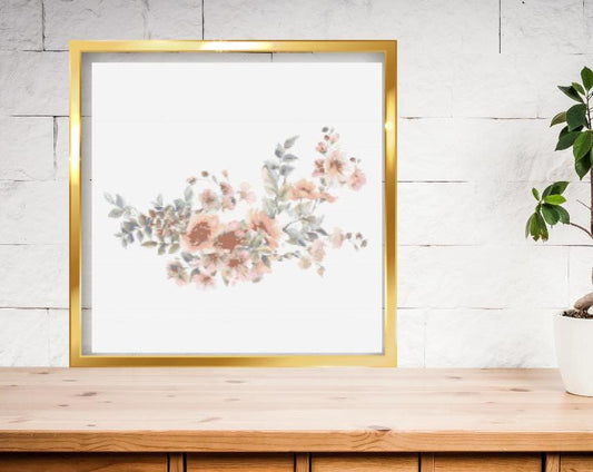 Wide floral wreath  cross stitch pattern