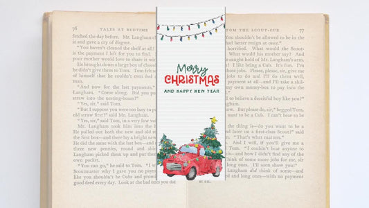 Christmas Truck cross Stitch bookmark