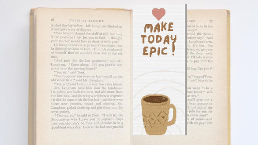 Make Today Epic cross Stitch bookmark,
