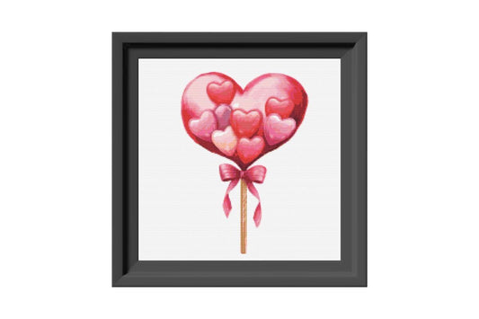 Valentine's Day heart Cross stitch pattern