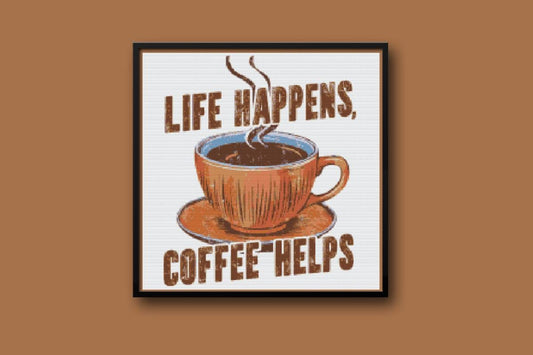 life happens Cross stitch pattern