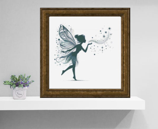 Blue fairy cross stitch pattern