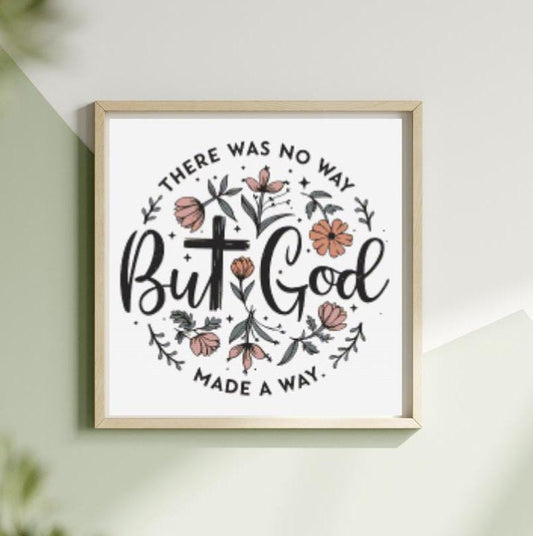 But God Scripture  cross stitch pattern