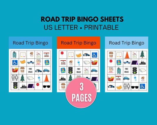 Road Trip Bingo Cards